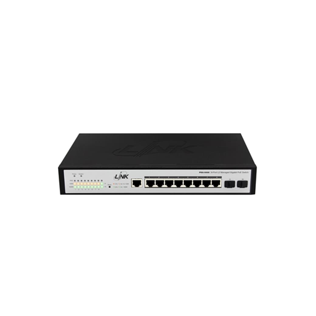 8 PORT L2 MANAGED GIGABIT PoE SWITCH (10/100/1000Mbps), 80W